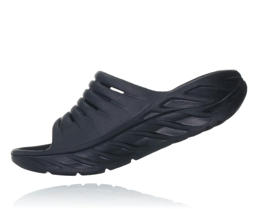 Hoka One One Mens Slide - ORA Recovery - Black - YQIZ57103